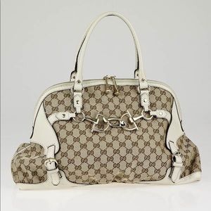 AUTHENTIC Vintage Gucci Large Horse bit Boston Bag